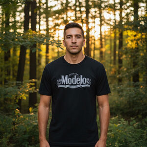 Men's Modelo Black & Grey Short Sleeve Tee XXL